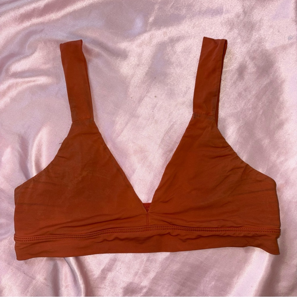 Free People Orange Wireless Bralette